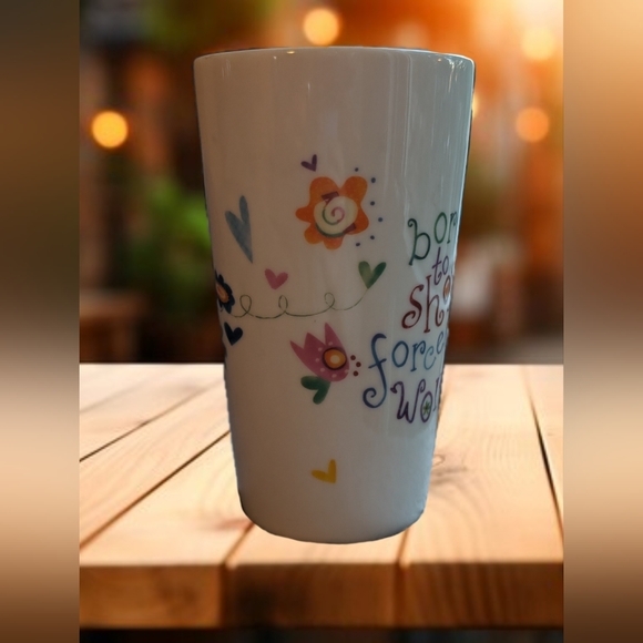 Natural life mug- " Born to shop, forced to work" - Picture 4 of 4